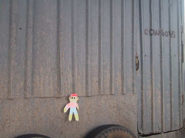 Time to get in line for the cowboy bathroom! It was a little stinky.