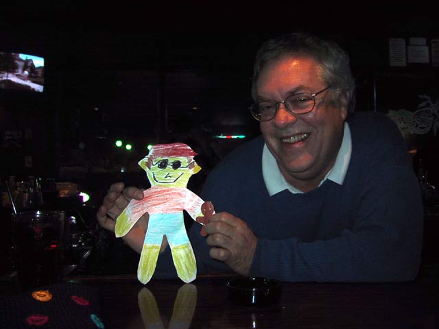 Bob the bartender is our favorite bartender. He makes delicious martinies, remembers our favorite food, and just laughs if we knock over our martini glasses. Even if we break them.