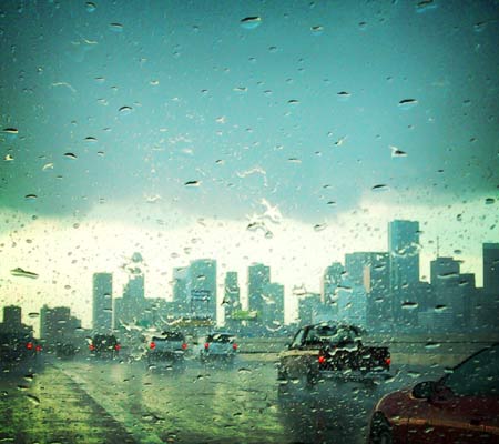 rainy houston day