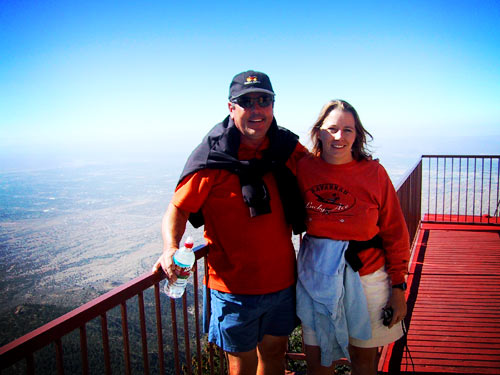 At the tramway landing. This is at 10,378 feet.