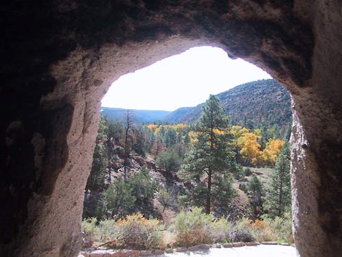 I have climbed into one of the cliff-dwellings. This is the view of the people that lived in them.