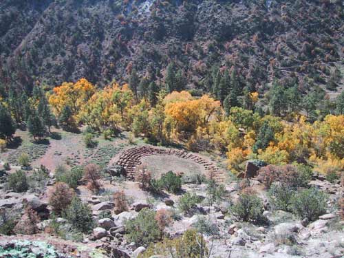 View of the village from the top of the cliffs.