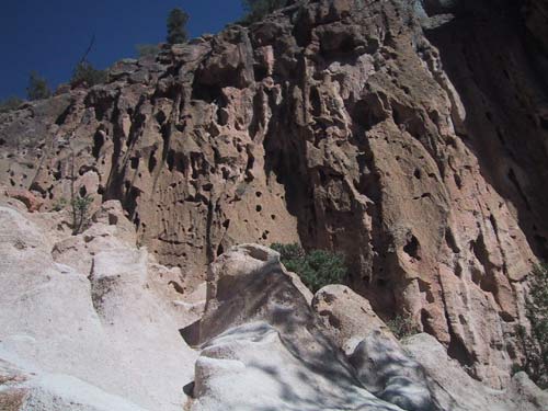 Cliffs without dwellings.