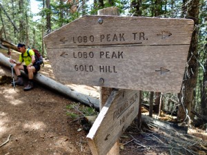 hiking down